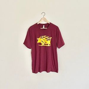Butcher and the Brewer Hop Hog Graphic Burgundy Yellow T Shirt Adult size XL